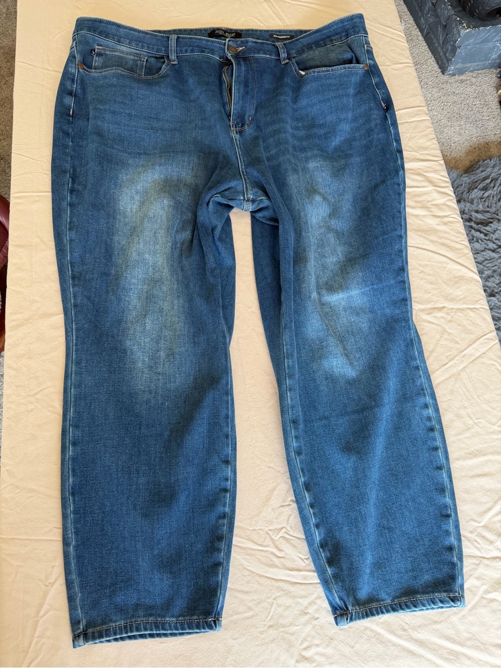 Judy Blue Boyfriend Jeans Women’s 24W Plus Size Medium Wash Denim